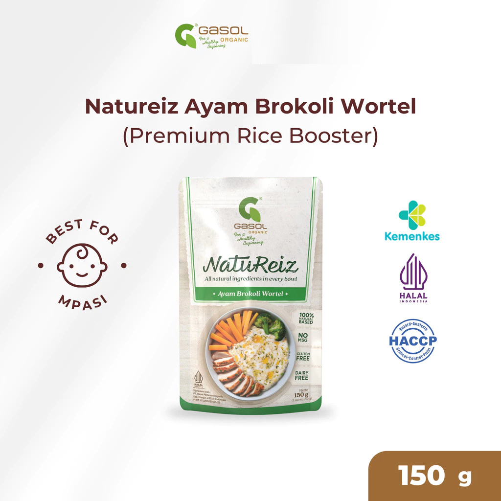 RB22 Gasol Natureiz Premium Rice Booster 150gr Bebas Gluten & Gmo Halal