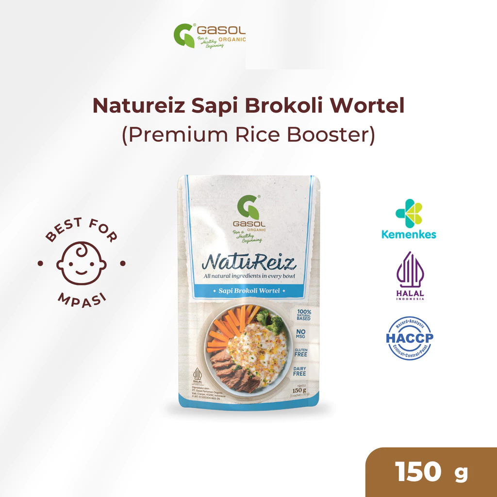 RB22 Gasol Natureiz Premium Rice Booster 150gr Bebas Gluten & Gmo Halal