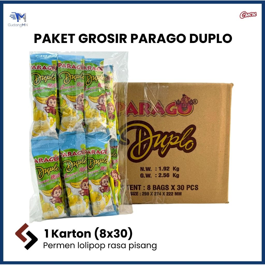 

PARAGO DUPLO BANANA MILK | PERMEN LOLIPOP BANANA