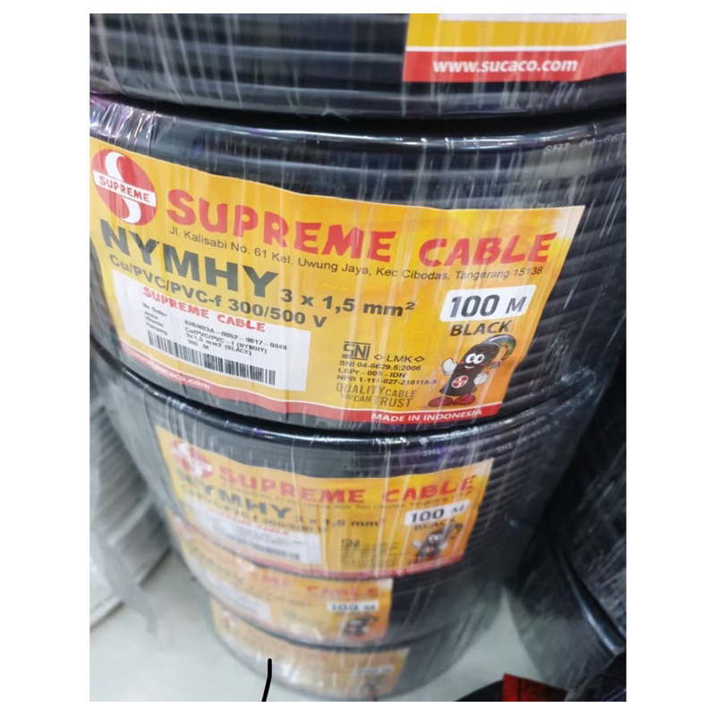 KABEL SERABUT NYMHY 3 X 1.5 SUPREME ECER METERAN