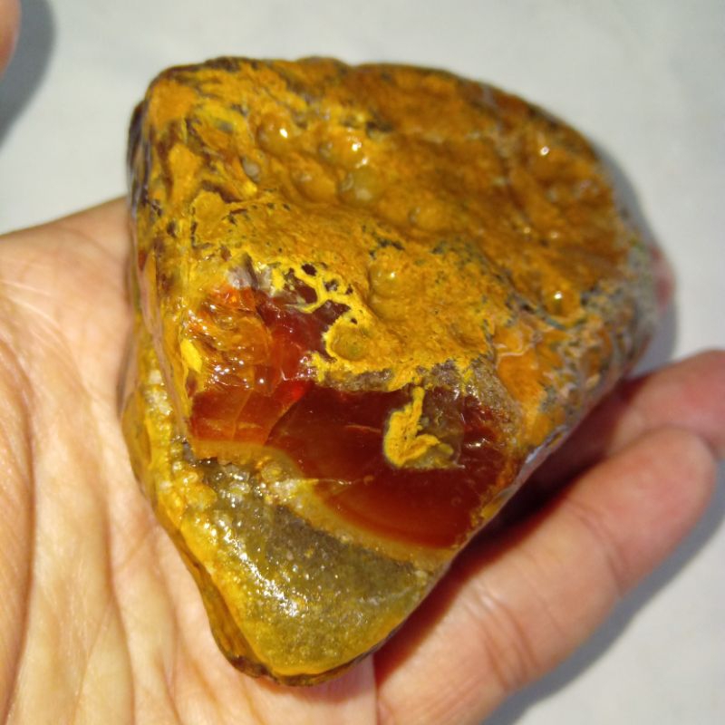 Original Batu Permata Bacan Obi Merah Redish Kristal Giwang Bentuk Unik Asli Maluku