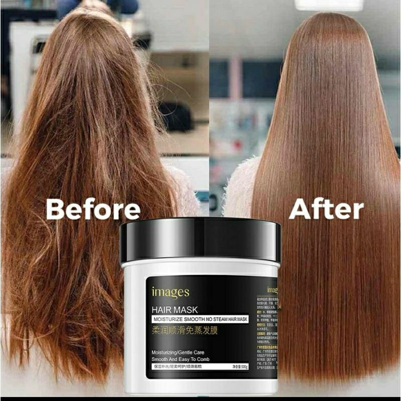 MASKER RAMBUT KERATIN SMOOTH HAIRMASK MELEMBUTKAN DAN MEMPERBAIKI RAMBUT RUSAK HAIRMASK SMOOTHING