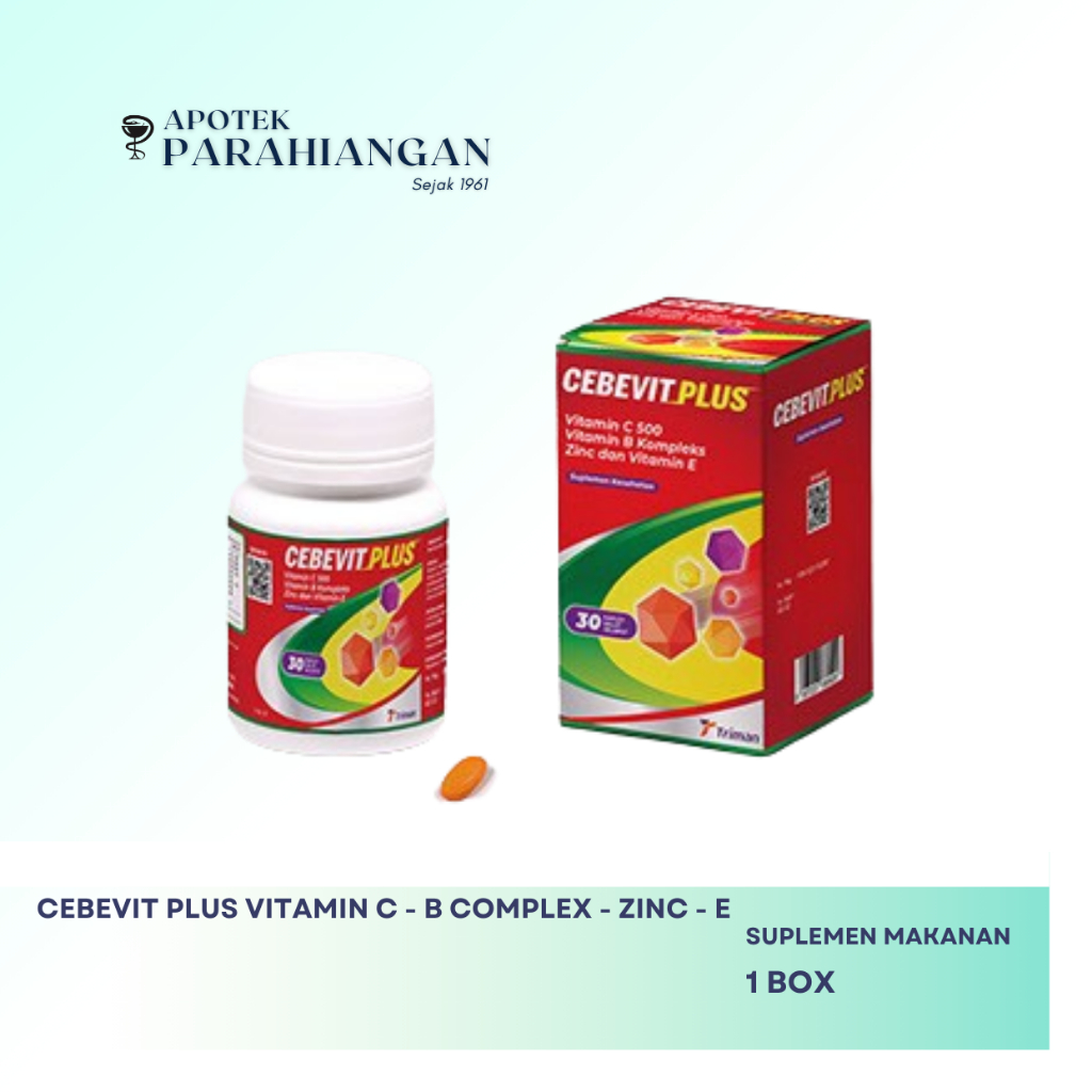 CEBEVIT PLUS Vitamin C - B Complex - Zinc - E (30 Kaplet)