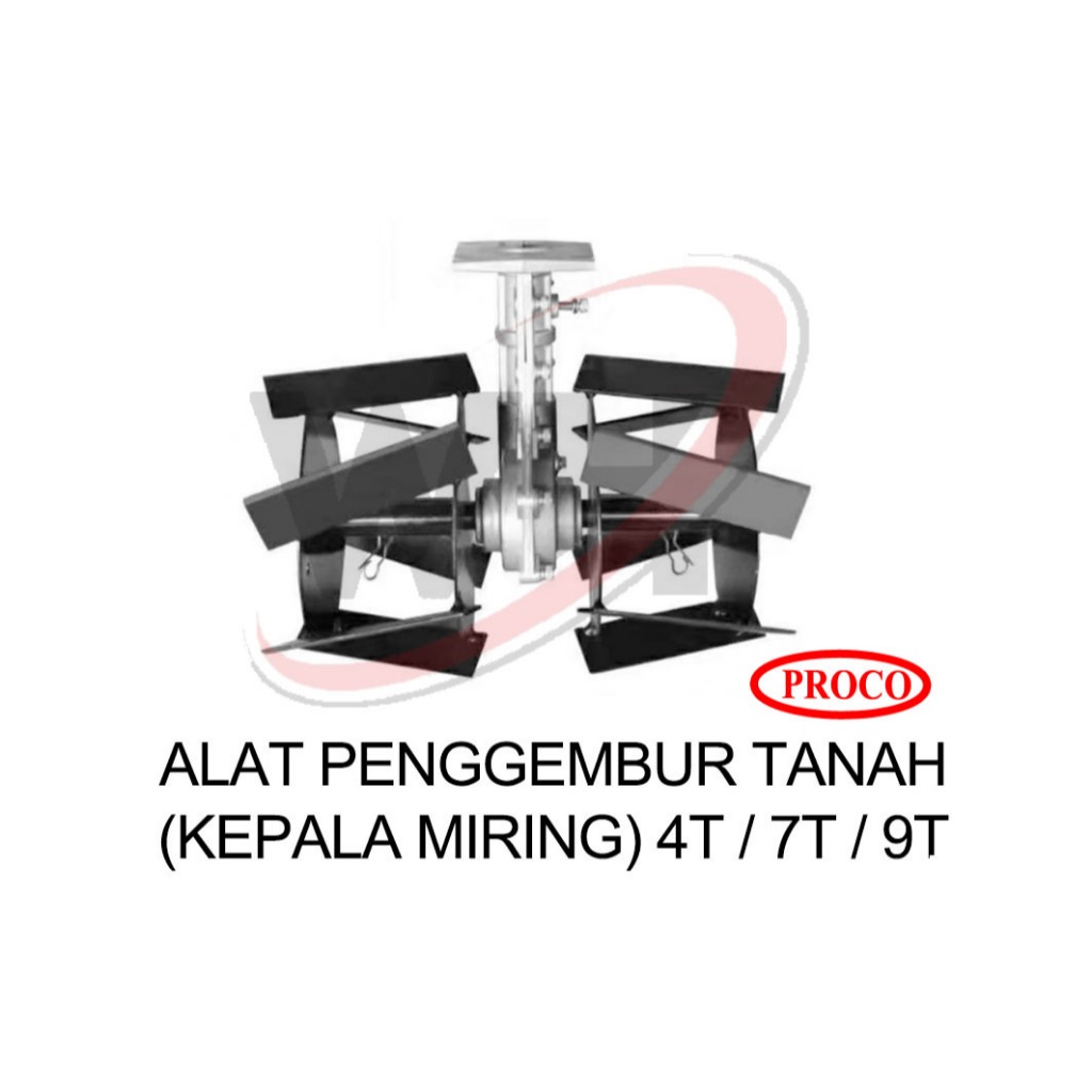 PROCO Alat Penggembur Tanah MIRING Penyiang Gulma Weeding Gear Case Mini Tiller Cultivator Brush Cut