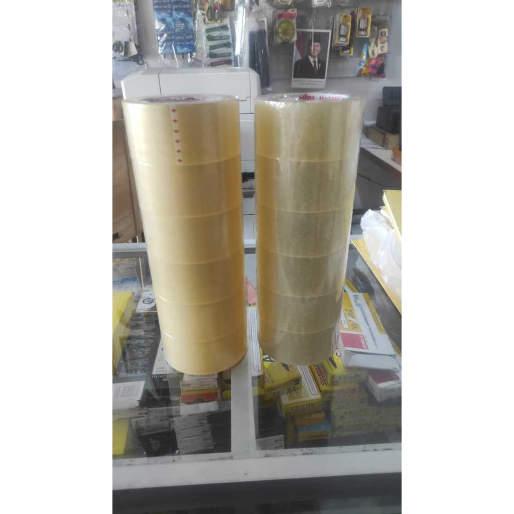 

Lakban Daimaru Tape Isolasi Bening 2 inch x 90 Yard 1 roll 6 buah.