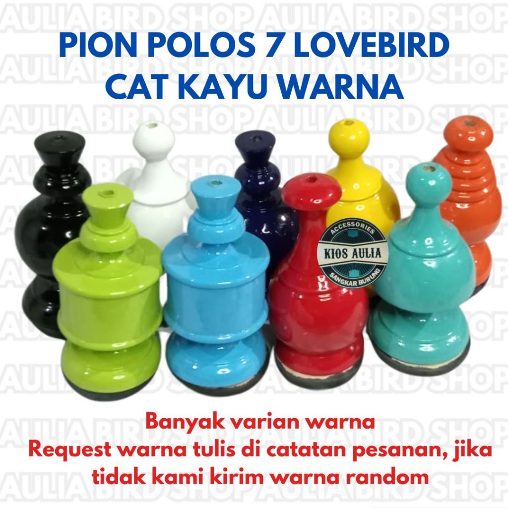 (GROSIR ECER) PION 7 LOVEBIRD KAYU CAT WARNA SANGKAR KANDANG BURUNG