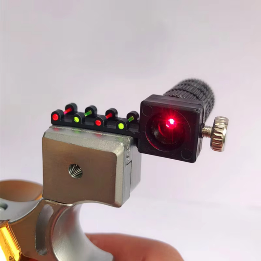Big Power Ketapel Tactical Slingshot Laser Sight Rubber Band Bonus 100 Steel Ball