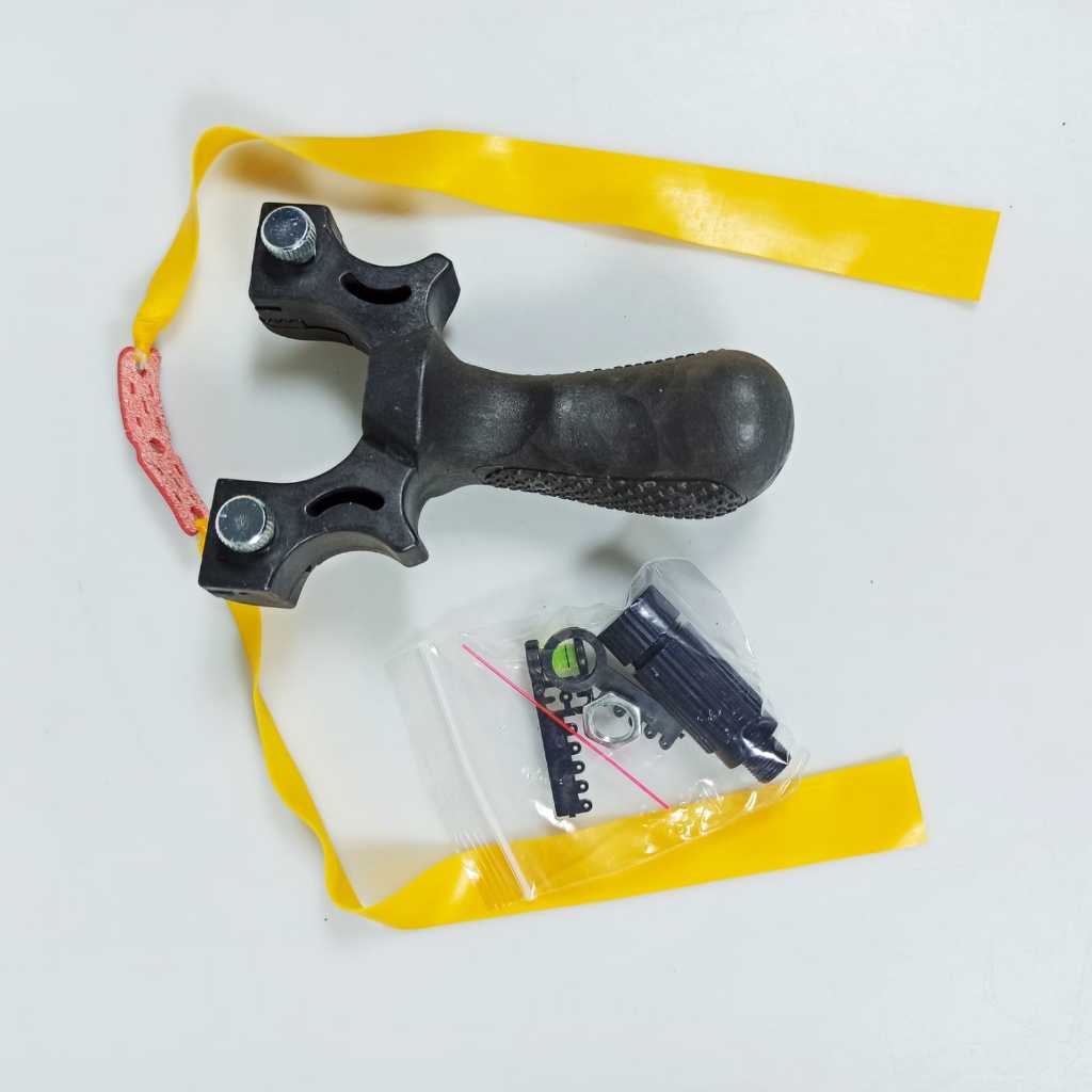 Big Power Ketapel Tactical Slingshot Laser Sight Rubber Band Bonus 100 Steel Ball