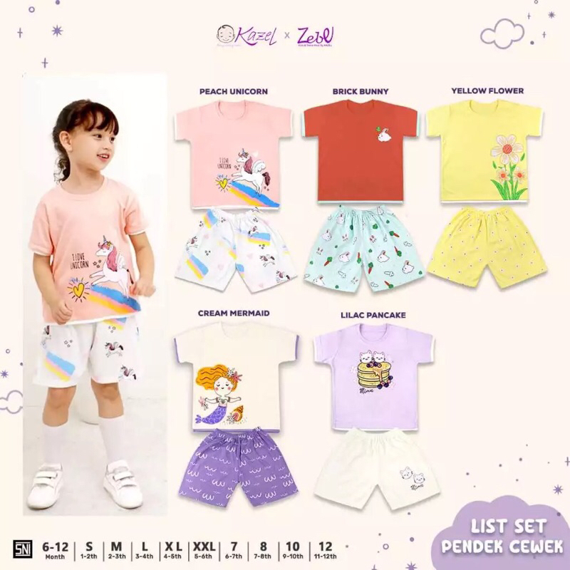 KAZEL SETELAN KAOS PENDEK CELANA PENDEK COWOK CEWEK LAKI-LAKI PEREMPUAN BIG SIZE