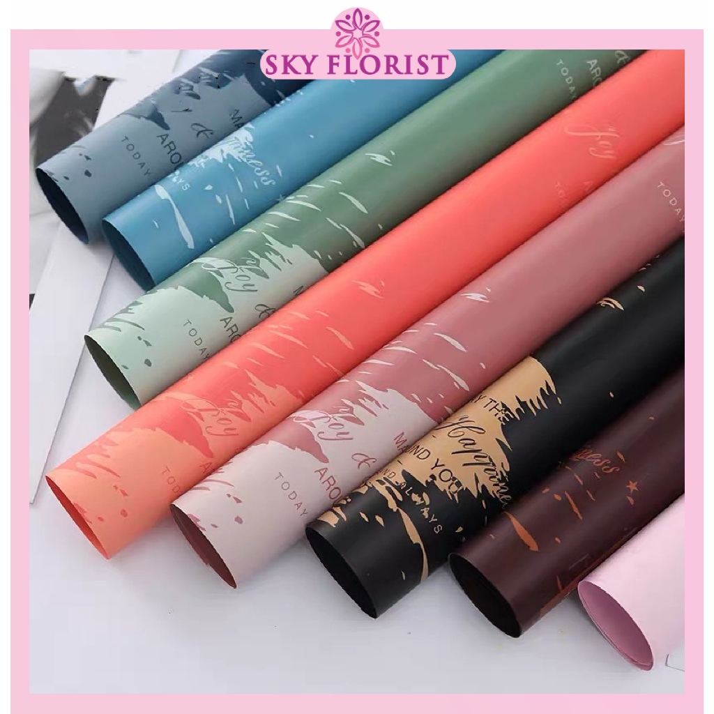 

20 Lembar Kertas Buket BiColor Cellophane Flower Wrapping Dua Warna KB6018