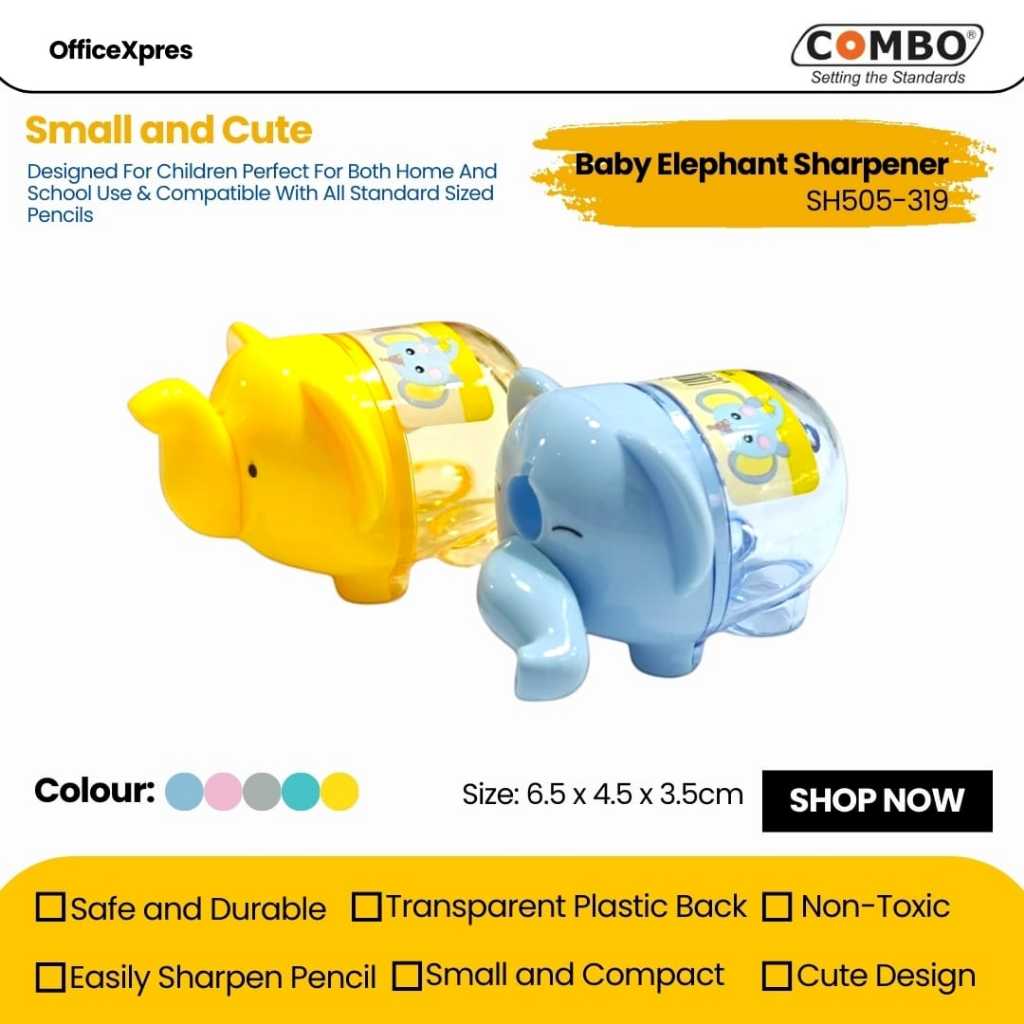 

Serutan Pensil Gajah / Rautan Pensil Elephant / Pencil Sharpener SH-505 / Pencil Sharpener SH-505 / Serutan Pensil Lucu / Single Hole Pencil