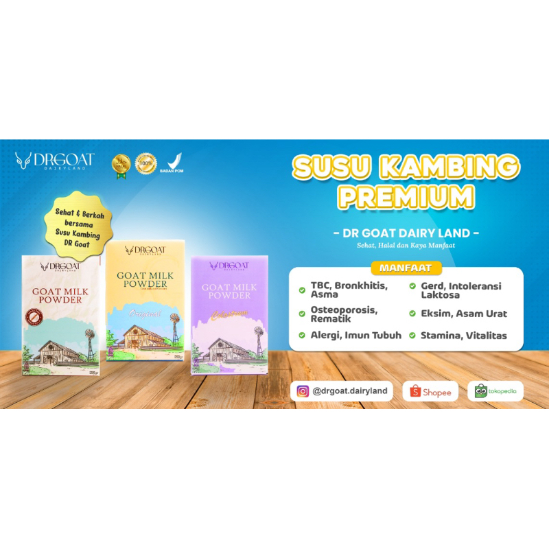 

DR.GOAT SUSU KAMBING BUBUK 250gr, GOATMILK POWDER BPOM HALAL