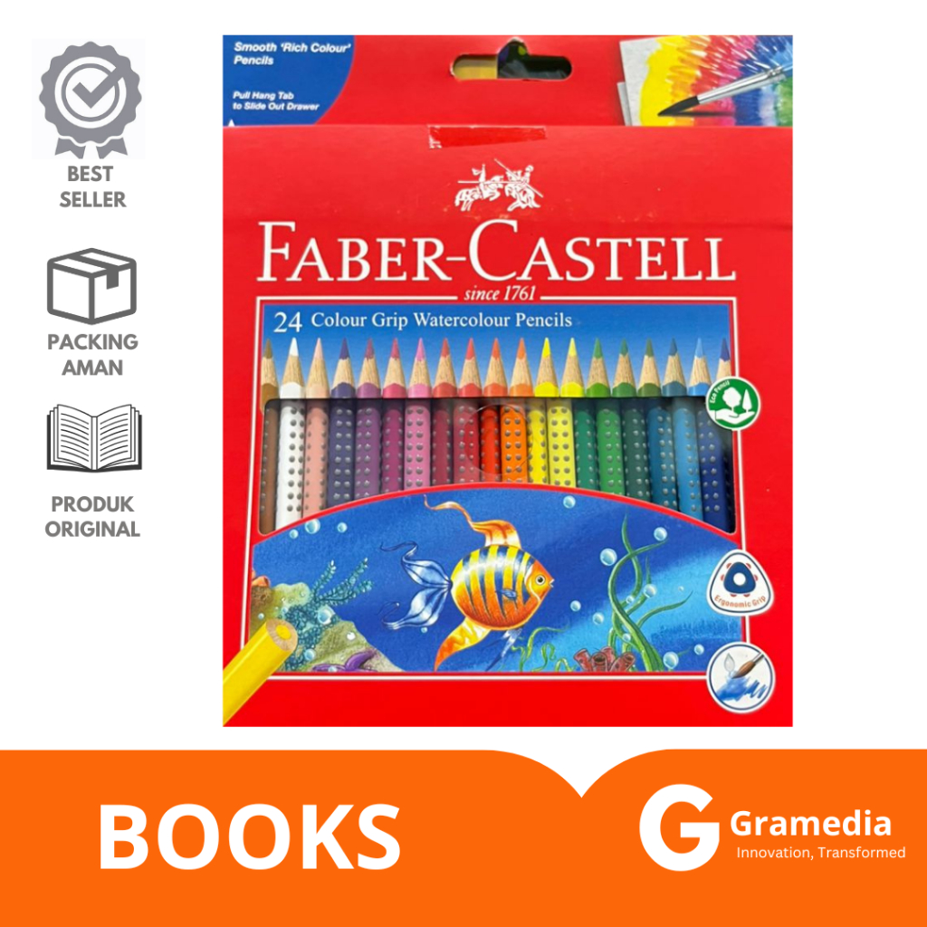 

Gramedia MBK - Faber castel colour grip pencils 24L