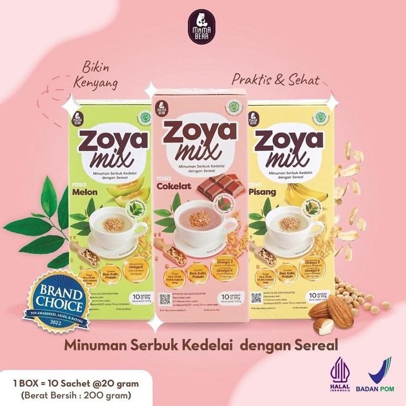 MAMABEAR Zoya Mix Pelancar Asi Booster 200g | Soya Mix Nutrisi ASI Booster Susu Kedelai Pelancar Asi