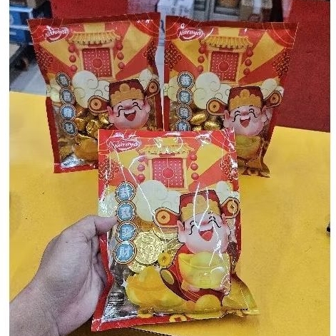 

PCS 200GR - PERMEN COKLAT NARAYA UANG YUAN BAO - GOLD COIN - GOLD EGG / CAMILAN IMLEK TAHUN BARU