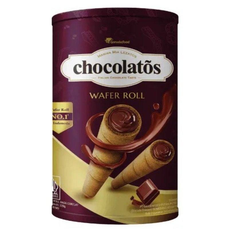 

TERMURAH !!! CHOCOLATOS WAFER ROLL KEMASAN KALENG 310gr