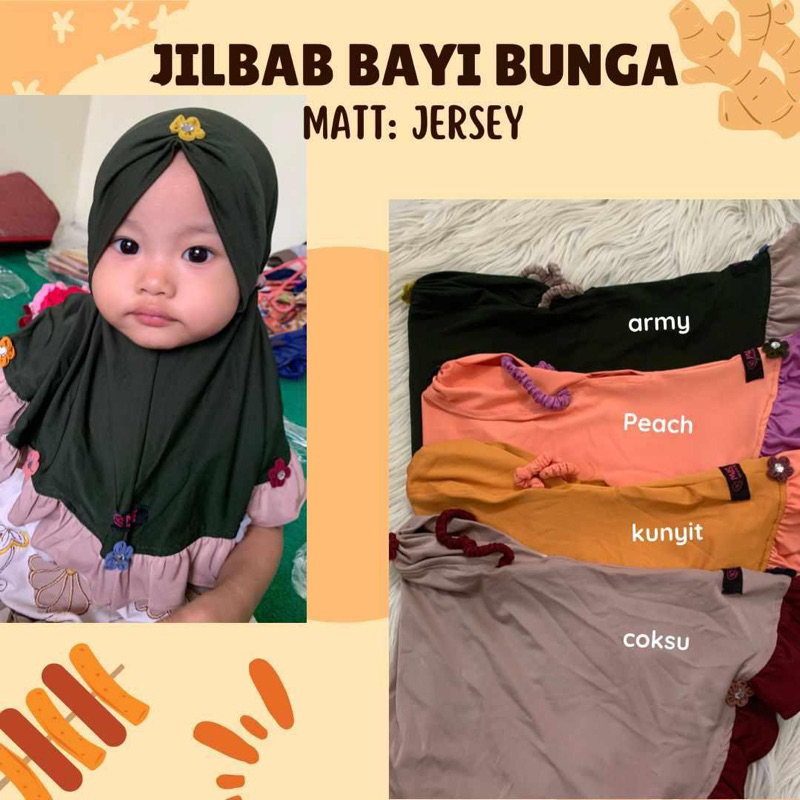 JILBAB BAYI/JILBAB ANAK/JILBAB BAYI LUCU/JILBAB BAYI BUNGA