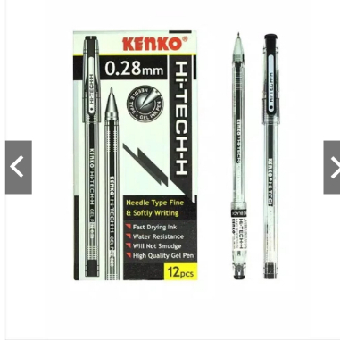 

2 pcs Pulpen Hitech Kenko 0.28 Pulpen Hitech hitam atau biru