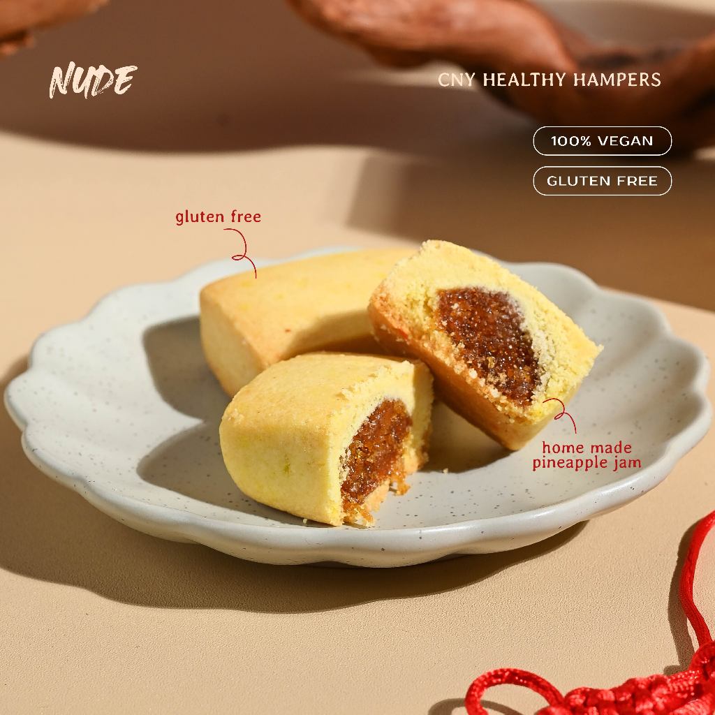 

Taiwanese Nastar Hampers CNY. Vegan & Gluten Free Gift for Imlek Nude bake - 6 / 12 Pcs Nastar