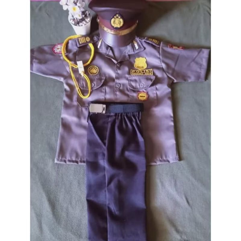 SERAGAM POLISI ANAK KECIL/POCIL/SERAGAM POLISI SABHARA SABARA/SERAGAM POLISI PAUD TK/ BAJU POLISI AN