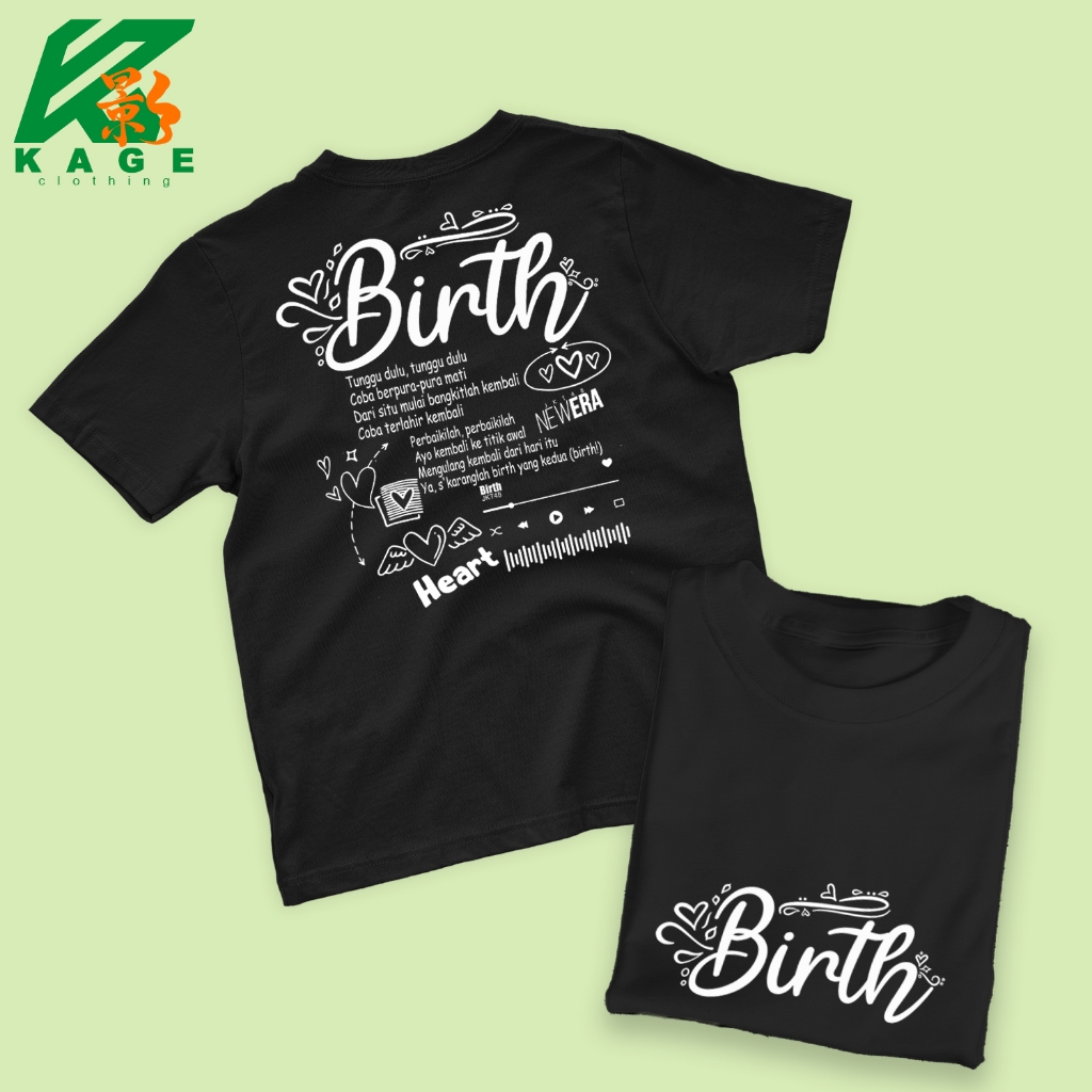 Kaos Pria JKT48 BIRTH SETLIST Dewasa Baju Atasan Unisex Kageclothing