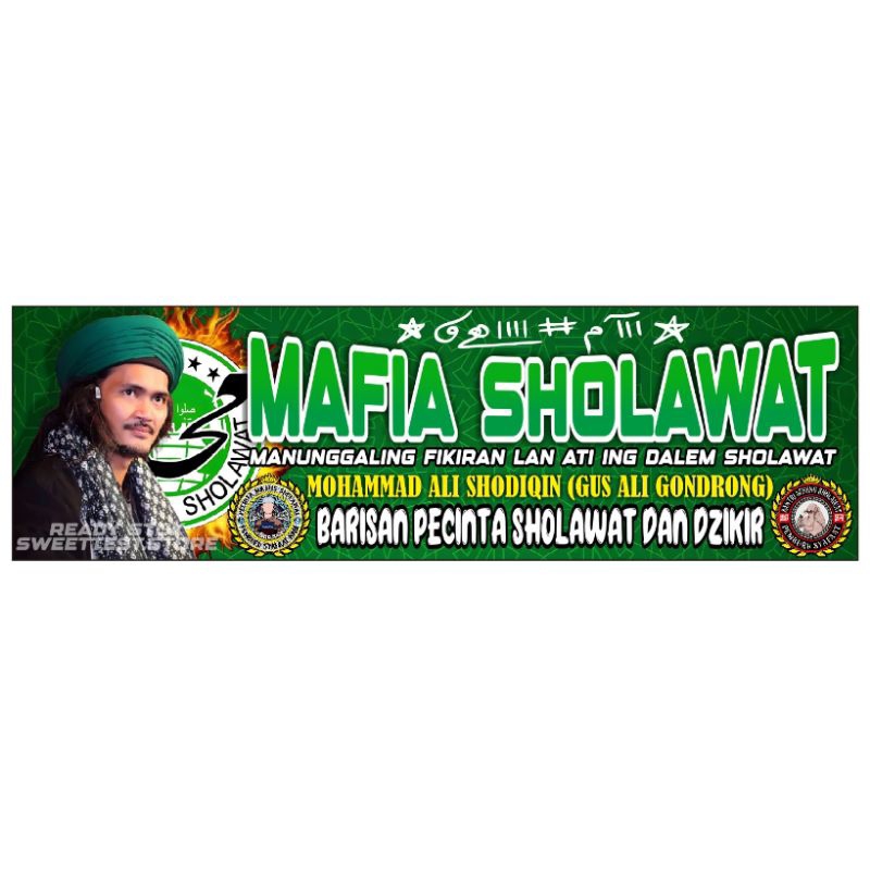 READY STOK + BANNER SHOLAWAT, BANNER MMT MAJLIS SHOLAWAT, BANER PECINTA SHOLAWAT, BANNER AZ ZAHIR MA