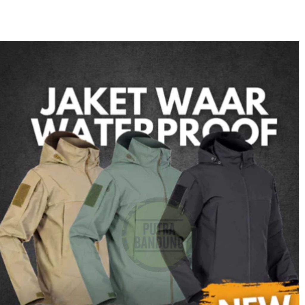 Jaket Tactical WAAR (Waterproof) / Jaket Tactical WAAR best quality / Jaket Pria Wanita