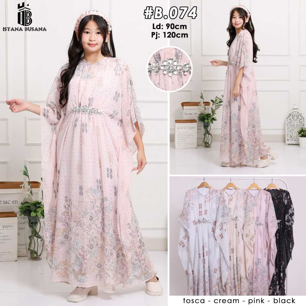 Marissa Gamis Kids Gamis Ceruty Anak Tanggung Gamis Kaftan Anak Tanggung Gamis Motif Bisa COD