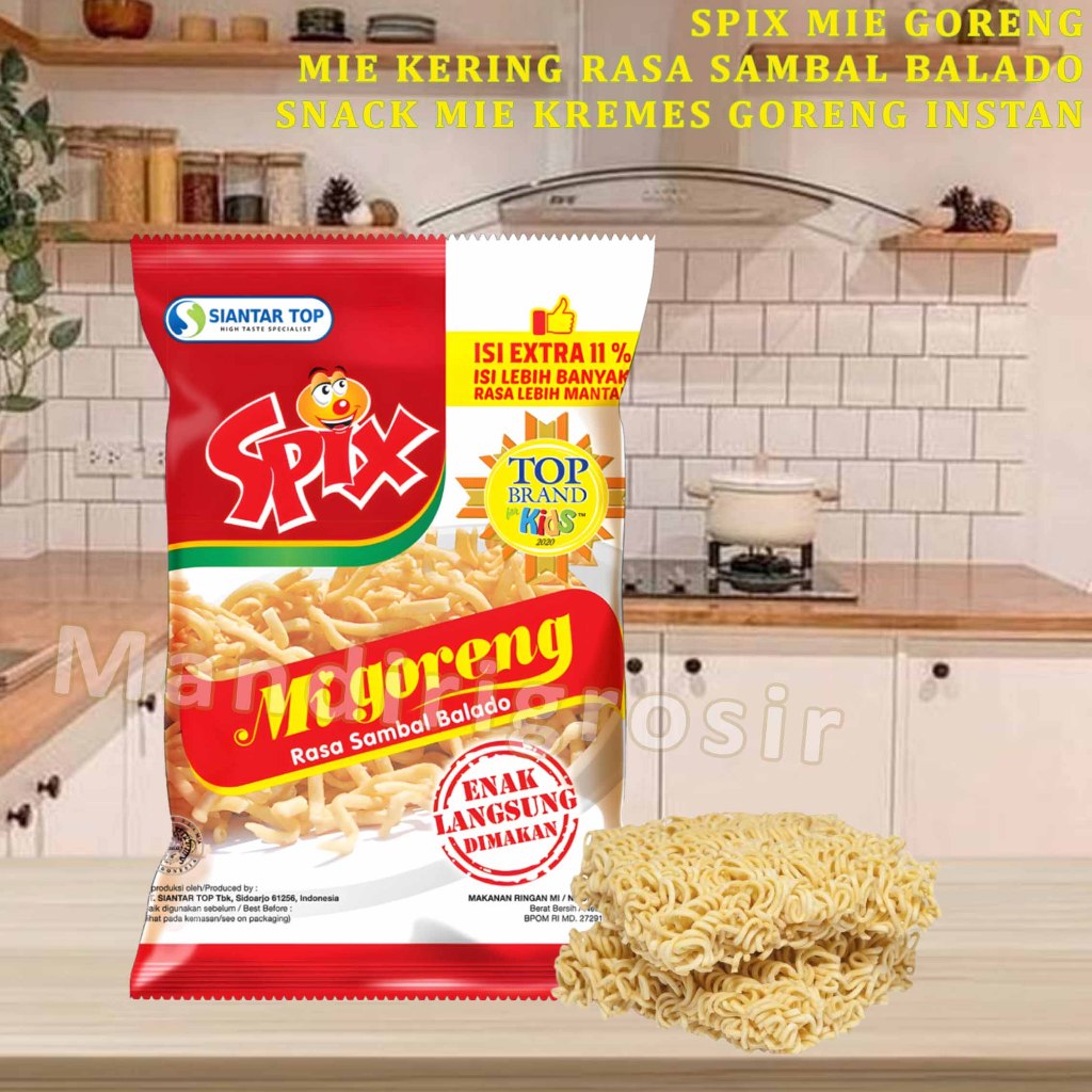 

Snack Mie Goreng Kremes Instan * Mie Spix * Mie Kering Rasa Sambal Balado * 45gr