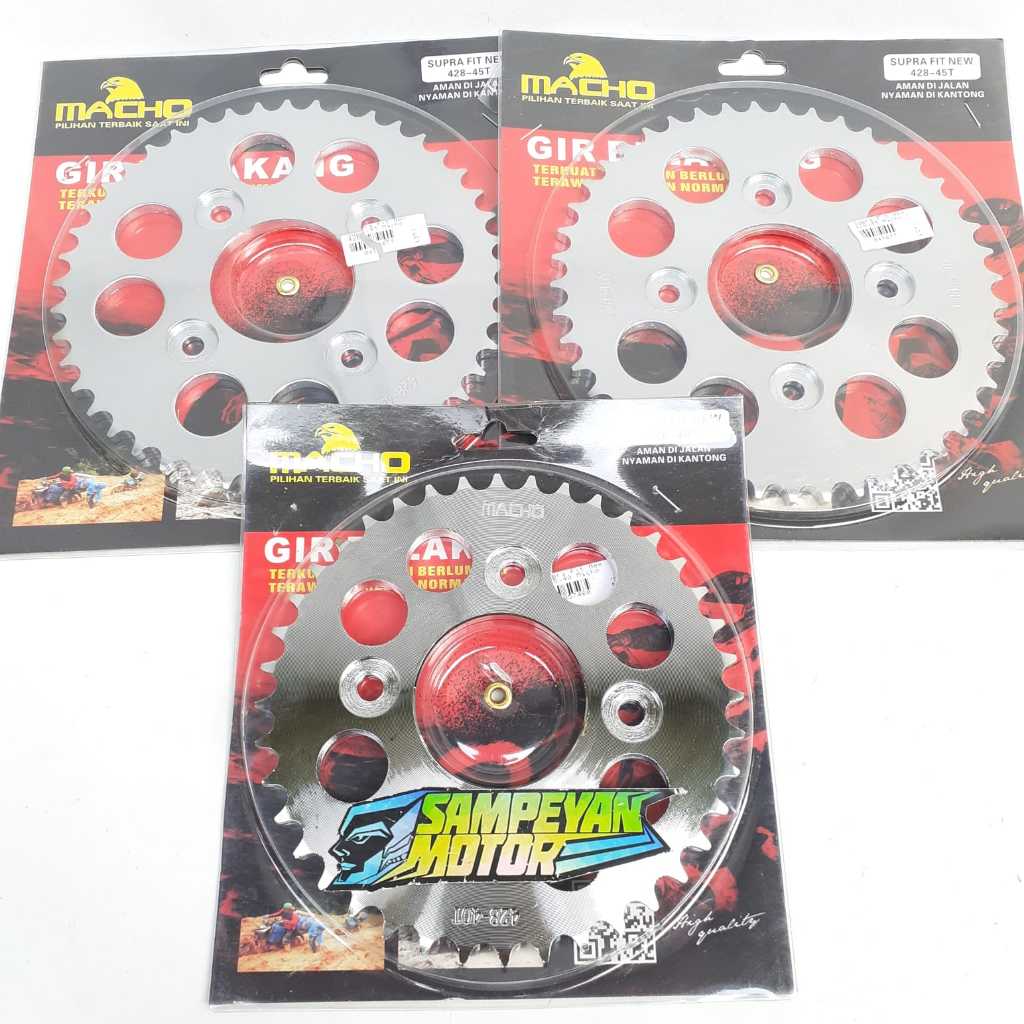 Gir Ger Gear Belakang Supra Fit New Karisma Supra X 125 Blade Revo Fit Abs 428 - 40 43 45 50 55 Kuat