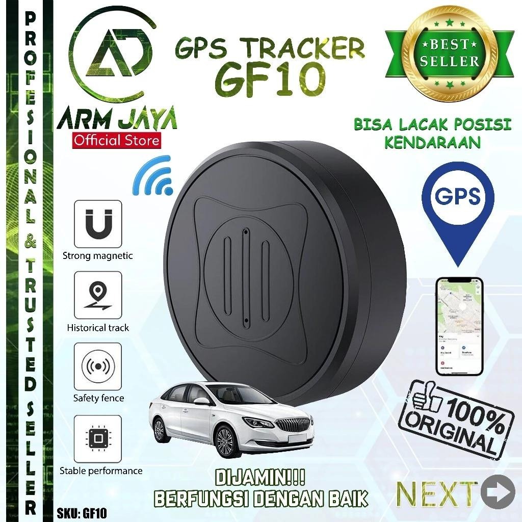 Armjaya Pelacak GPS Mini GF10 Perekam Jejak Lokasi dan Suara, Anti Maling Kendaraan GPRS GSM GPS
