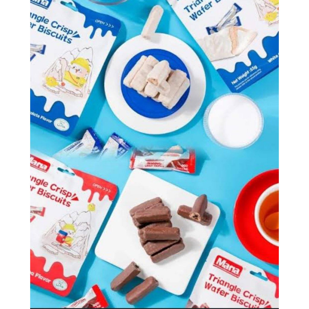 

MANA TRIANGLE CRISP WAFER BISKUIT COCOA WHITE COKLAT IMPORT