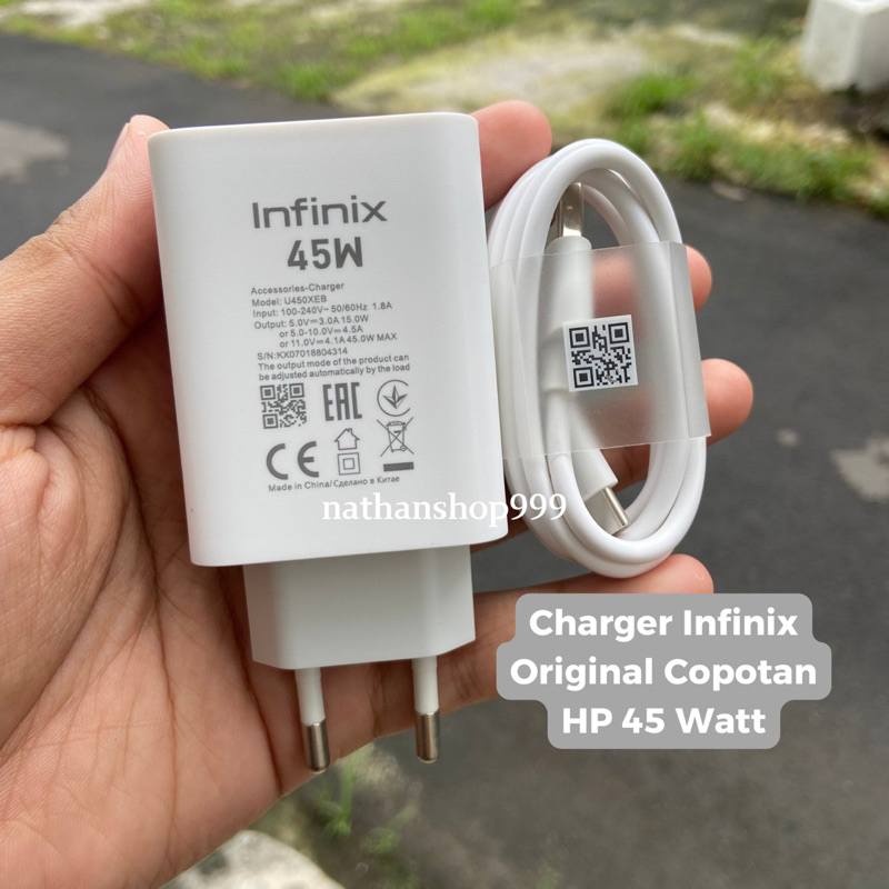 Charger Infinix 45 Watt Original Bawaan/Copotan Hp