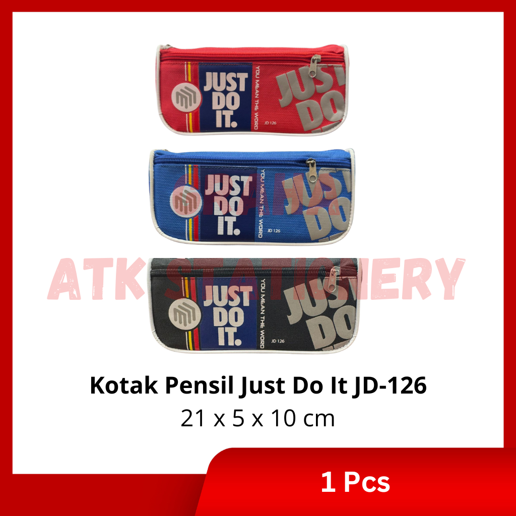 

Kotak Pensil 2 Sleting Just Do It JD-126 / Tempat Pensil / Pencil Case 2 Sleting Just Do It JD-126