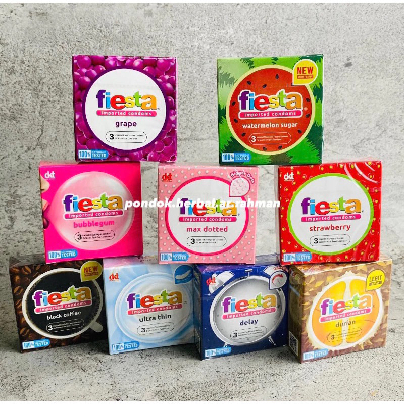 FIESTA IMPORTED CONDOMS 3’s