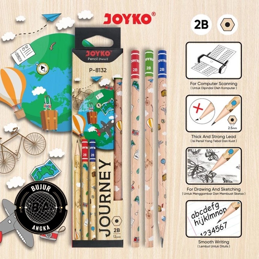 

(PER PCS) PENSIL/ PENCIL JOYKO 2B P-8132