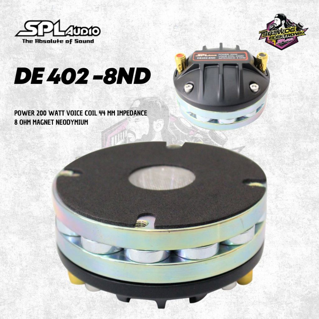 DRIVER TWEETER SPL DE402-8ND ORIGINAL BREWOG SPL AUDIO