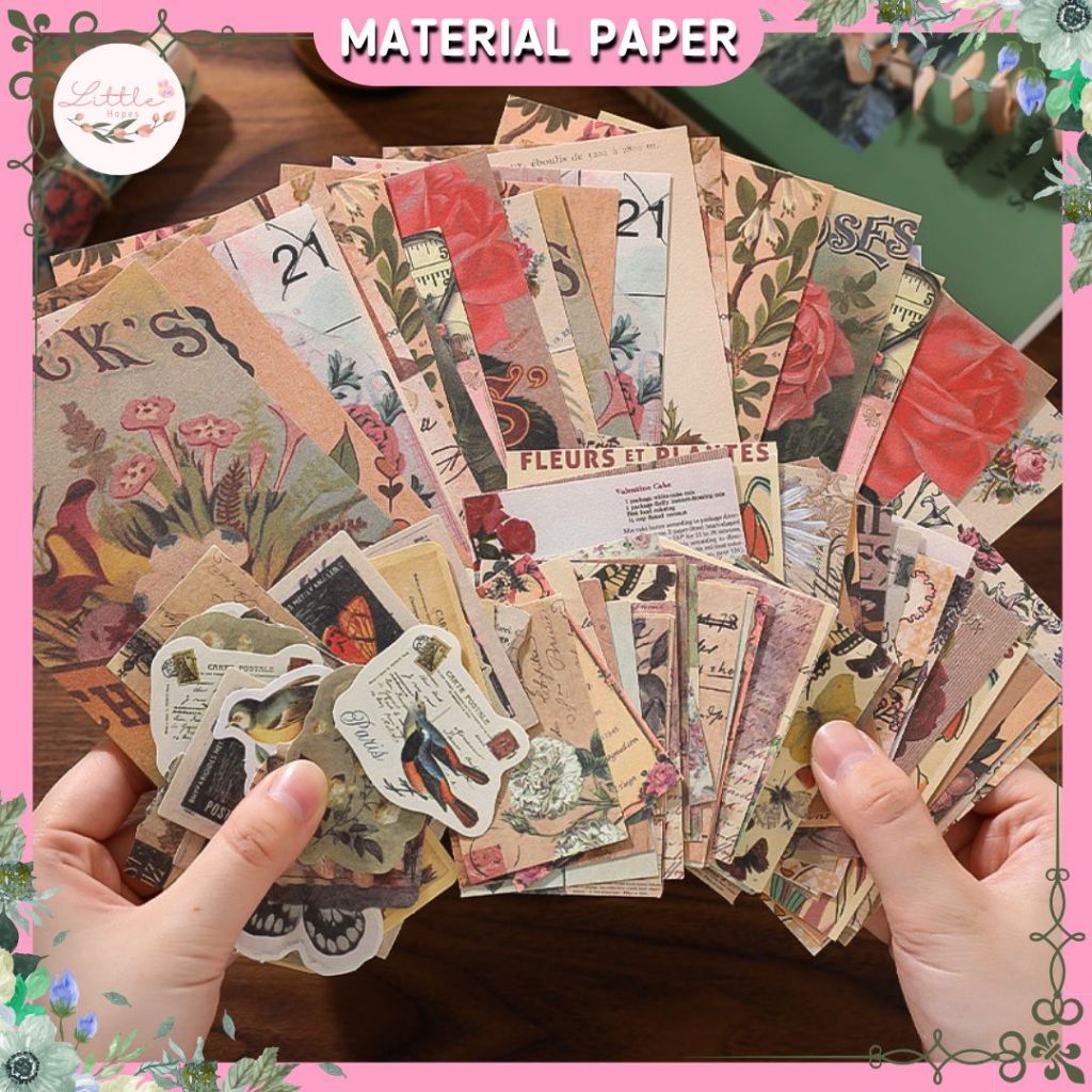 

JOURNAL Deco Pack Material DIY Vintage Washi Paper COD Scrapbook Decoration Decor Retro