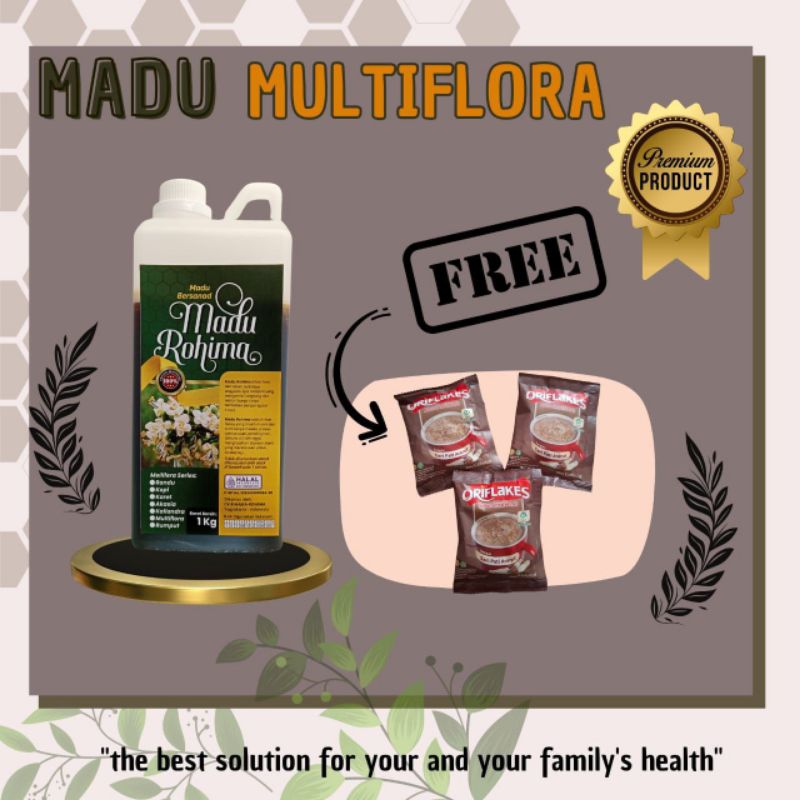 

Madu Multiflora Sumatera 1kg Bonus Oriflakes 3pcs