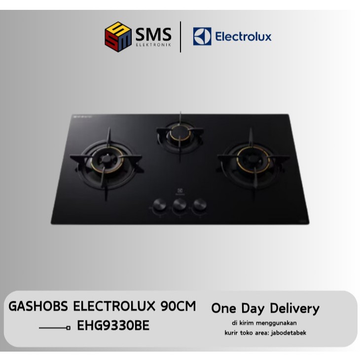 KOMPOR GAS TANAM ELECTROLUX EHG9330BE (3 TUNGKU)- KOMPOR ELECTROLUX EHG 9330 BE