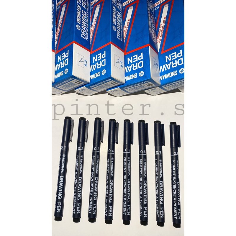 

snowman drawing pen