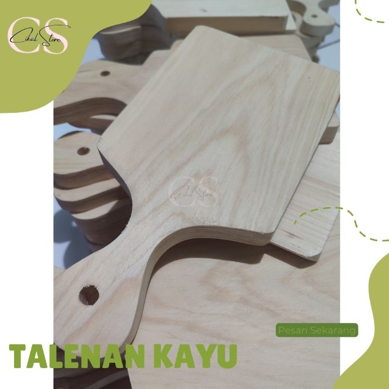 Talenan Kayu Tangkai / Talenan Kayu Gagang Kecil