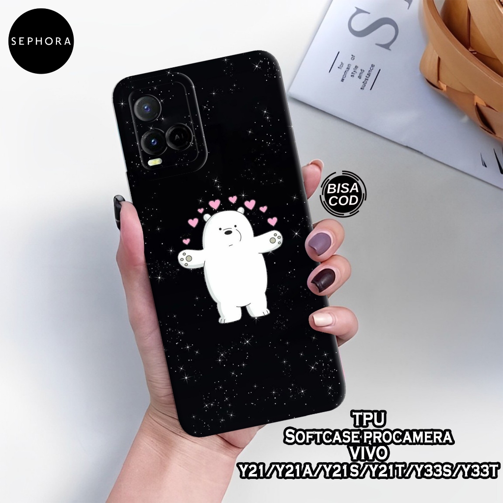 Case VIVO Y21/Y21A/Y21S/Y21T/Y33S/Y33T - Fashion Case Bear - Softcase VIVO Y21/Y21A/Y21S/Y21T/Y33S/Y