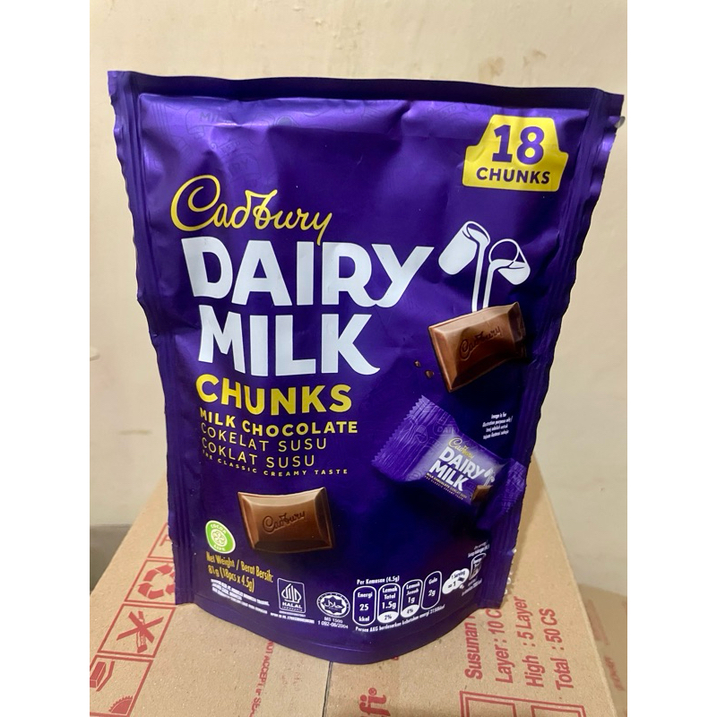 

Cadbury Dairy Milk Share Bag 81gr (18pcs x 4.5gr)