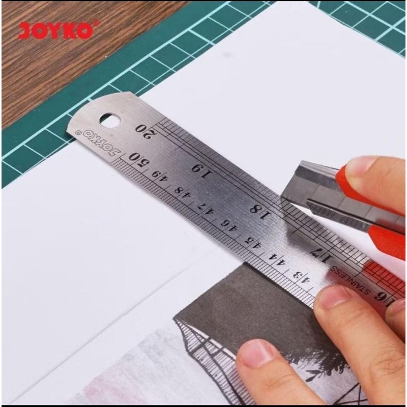 

Joyko Stainless Steel Ruler 50cm Penggaris Besi Joyko 50 cm penggaris besi 30 cm