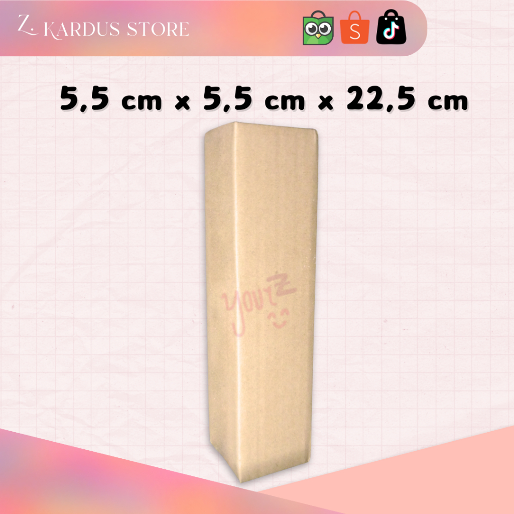 

Kardus Sedang | Kardus Packing | Kardus Paket | Kardus ukuran 5,5 cm x 5,5 cm x 22,5 cm