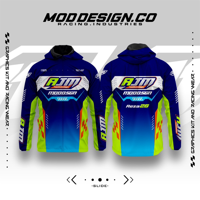 Jaket Racing custom desain custom nama