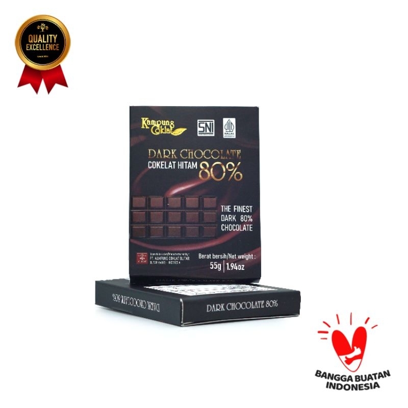 

COKLAT BAR DARK 55GR (80%,90%,& 100 %) - KAMPUNG COKLAT
