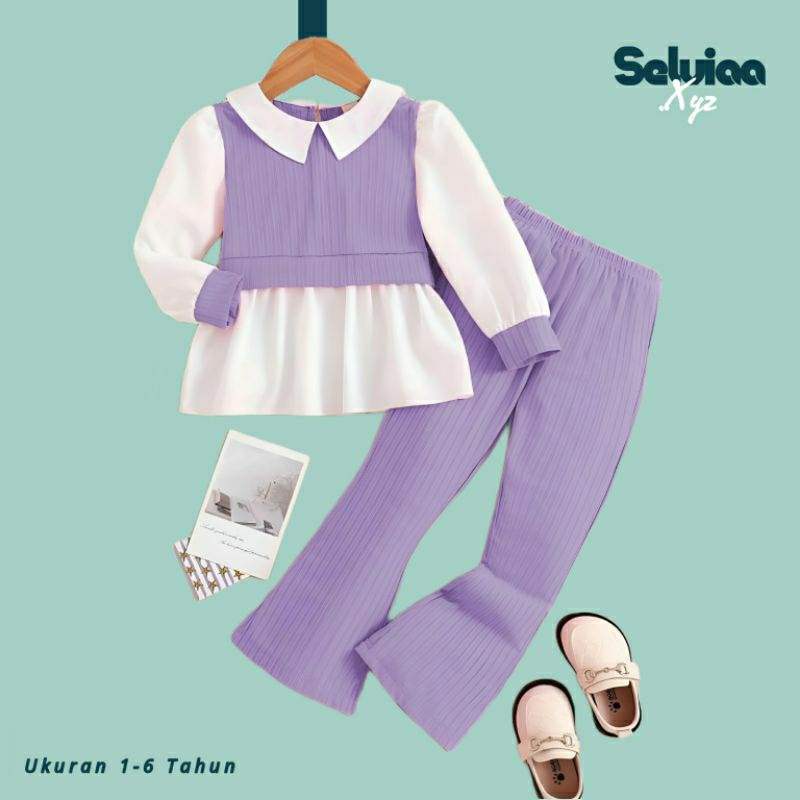 Setelan Tunik Anak Perempuan/One Set Anak Usia 1-5 Tahun