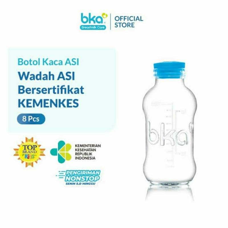 Baruuu  Botol Penyimpan ASI Perah - Botol ASI BKA BPA FREE 100ml isi 8pcs Botol - Botol Penyimpan AS